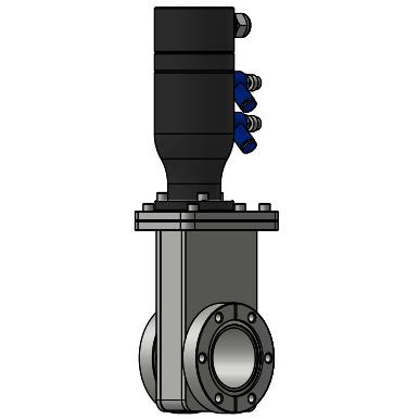 真空CF法蘭氣動閘板閥