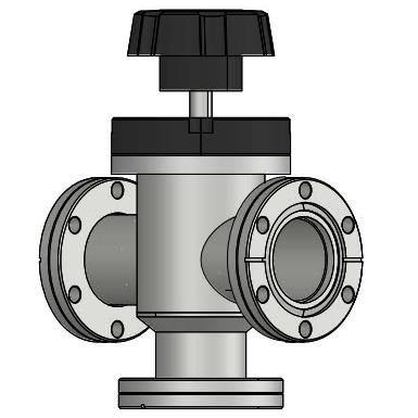 真空CF法蘭手動三通角閥